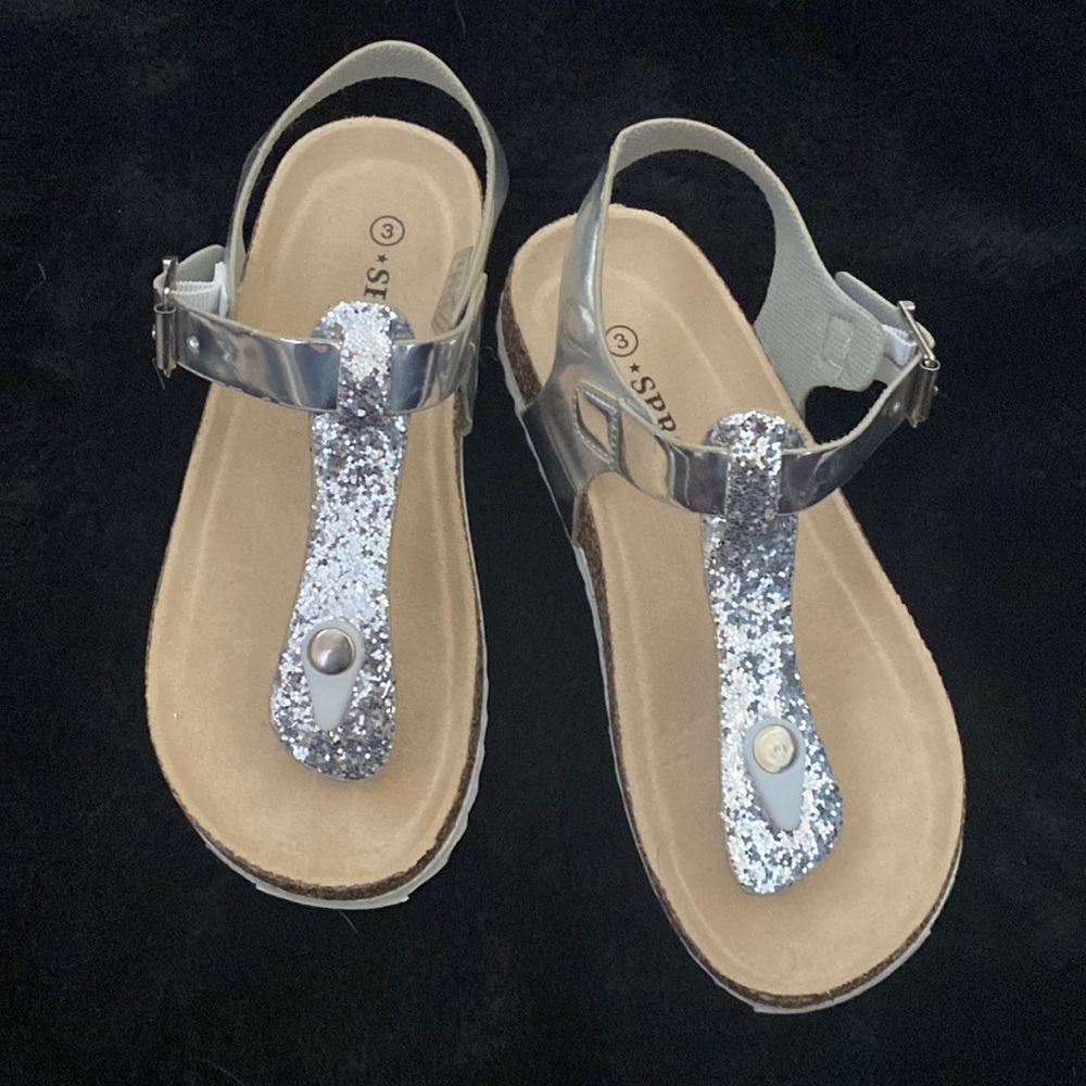 Girl Sandals silver & glitter